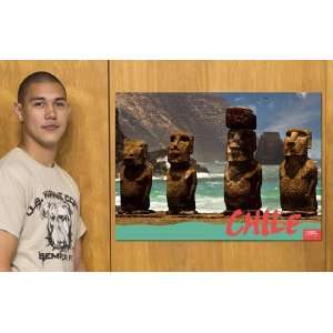  Easter Island Chile Travel Poster 