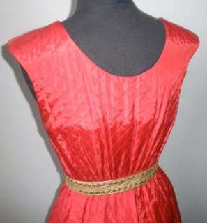 50s Best Red Sweetheart Neckline CircleSkirt Rockabilly Swing Dress 