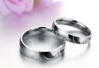 New Wedding Ring Set Titanium Ring Real Love Engagement Bands Matching 