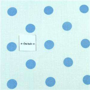   Wamsutta Blue & White Polka Dot Rayon Cotton Dressmaking 2 & 7/8 Yards
