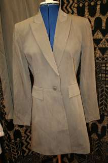 Emanuel Ungaro Brown Wool Pants Blazer Long Jacket Coat Lined Set suit 