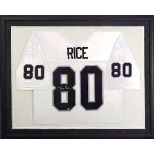  Jerry Rice Signed Uniform   FRAMED BLACK Sports 