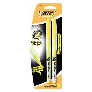  BIC Brite Liner+ Highlighter Yellow B4P21 YEL12  Pack of 6 