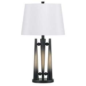  Cal Lighting BO 2186TB Pistoia Metal Table Lamp, Silvery 