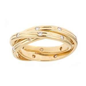  Thomas Laine   Yellow Gold Diamond Rolling Ring Jewelry