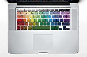 Rainbow Apple Macbook pro air keyboard cover sticker protector Vinyl 