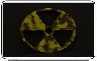 Toxic Radiation Nuclear Logo Laptop Netbook Skin Cover Sticker Decal 