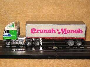 Aurora AFX HO Scale Crunchn Munch Semi Truck And Trailer ~ Very Clean 