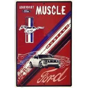  Ford Mustang Legendary Muscle Car Retro Vintage Tin Sign 