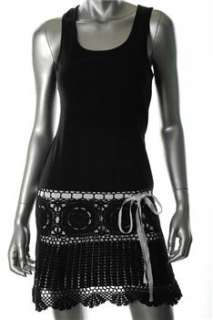 FAMOUS CATALOG Moda Black Casual Dress Crochet Sale S  