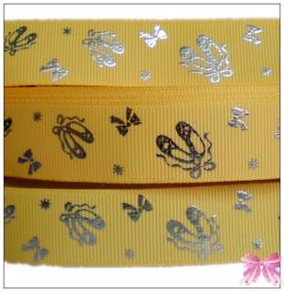 this item is for 5 yards 7/8 grosgrain ribbon with ballet printing
