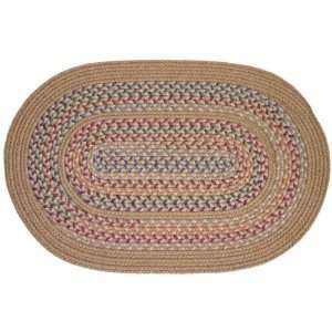  Tapestry Braided Rugs   Wheat 3x5 Oval Braided Rug 