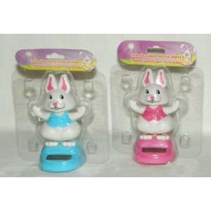  Solar Dancing BUNNY (Set of 12) Blue & Pink Everything 