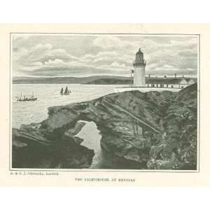  1915 Shetland Islands Mousa Bressay Lighthouse Lerwick 