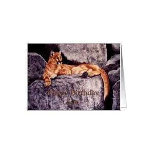  Birthday Son   Cougar Mountain Lion Card Toys & Games