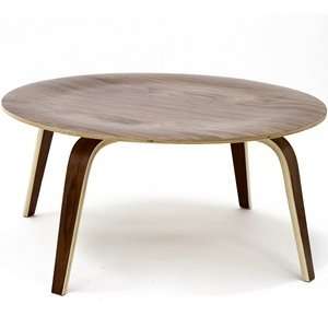  Lexington Modern Molded Plywood Coffee Table, Walnut