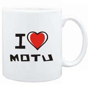  Mug White I love Motu  Languages