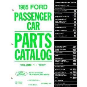  1985 FORD Parts Book List Guide Catalog Manual Automotive