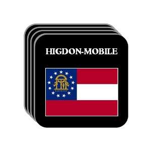  US State Flag   HIGDON MOBILE, Georgia (GA) Set of 4 Mini 
