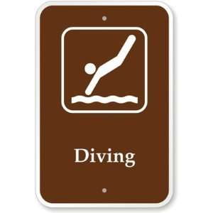  Diving (with Graphic) High Intensity Grade Sign, 18 x 12 