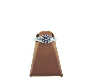 Michael Bondanza Plat & 3 stone Baguette Diamond Ring  