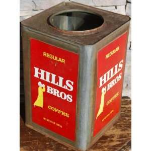 Huge Old Hills Bros Coffee Tin Can  Grocery & Gourmet Food