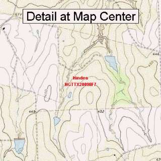  USGS Topographic Quadrangle Map   Hindes, Texas (Folded 