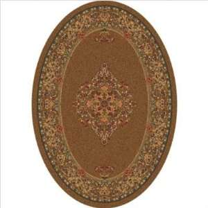  Pastiche Merkez Umber Oval Rug Size Oval 54 x 78 