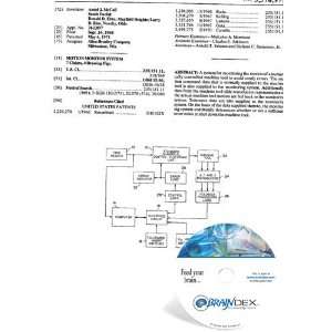  NEW Patent CD for MOTION MONITOR SYSTEM 