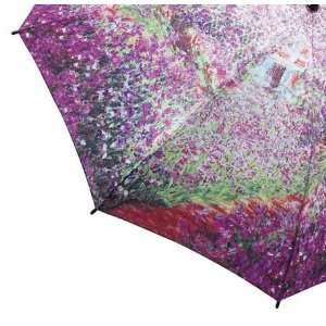  Monet Garden Flowers Womens Auto Open Folding Umbrella NEW 
