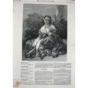  1846 Penserosa Winterhalter Painting Beautiful Woman