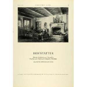  1929 Ad Hofstatter Interior Decoration Design Furniture Home 