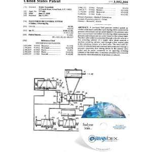  NEW Patent CD for FLUID PRESSURE CONTROL SYSTEM 