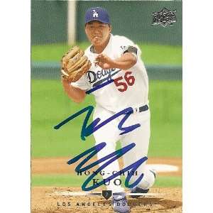 Hong Chih Kuo Signed Los Angeles Dodgers 2008 UD Card  