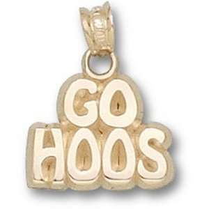 Virginia Cavaliers 3/8 Go Hoos Pendant   10KT Gold Jewelry  