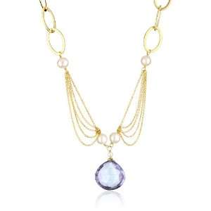   Amanda Rudey Great Gatsby Blue Topaz Zelda Necklace Jewelry