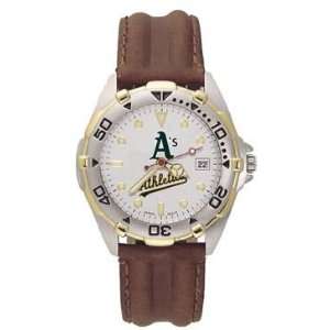  Oakland Athletics Mens MLB All Star Watch (Leather Band 