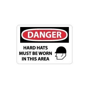  OSHA DANGER Hard Hats Must Be Worn In This Area Safety 