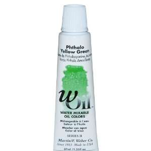  wOil 37ml Water Mixable Oil Color, Phthalo Yellow Green 