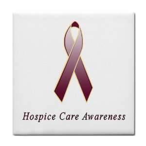  Hospice Care Awareness Ribbon Tile Trivet 