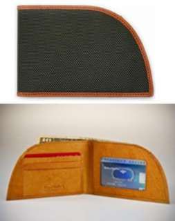 Rogue Wallet Mens Leather Front Pocket RFID Shielded Denim Kevlar 