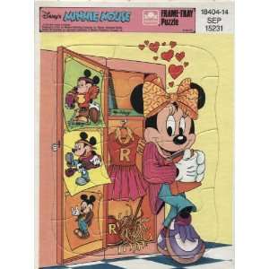  Minnie and Mickey Mouse Golden Frame Tray Puzzle 
