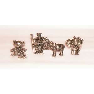  Pewter Miniature Animal Figurines 