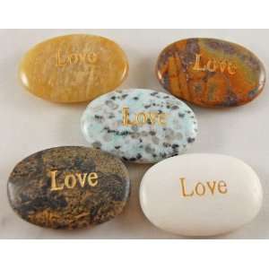  Set of 5 Love Marble Energy Stones 