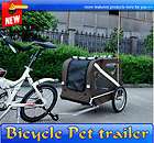 New Large Portable Pet Dog Bicycle Bike Trailer Folding Carrier Brow 