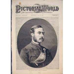 Portrait Hrh Prince Arthur Duke Connaught Print 1874
