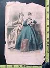   Color Fashion Plate Engraving Print Ladies Dresses Illman Brothers