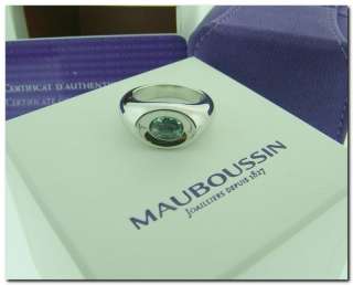 Mauboussin PARIS Aquamarine Betty Solid 18k Gold Ring  