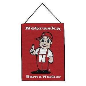  Nebraska Born a Husker Tapestry Bannerette