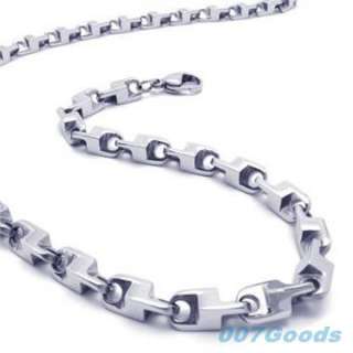 Silver Tone Stainless Steel Links Mens Necklace Chain AU317351  